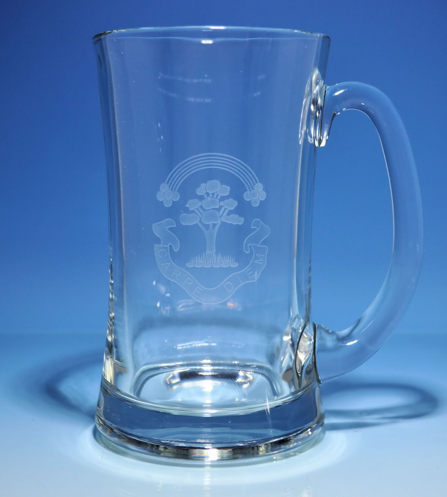 Malt Pint Tankard Michael Virden Glass