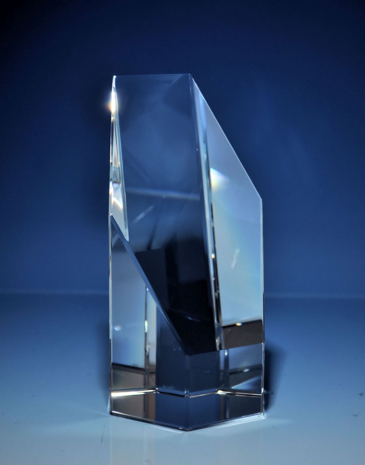 Small Crystal Glass Hexagonal Prism | Michael Virden Glass